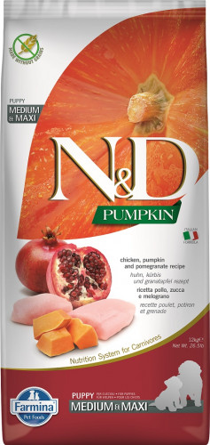 N&D Dog GF Pumpkin Chicken & Pomegranate Puppy Medium & Maxi